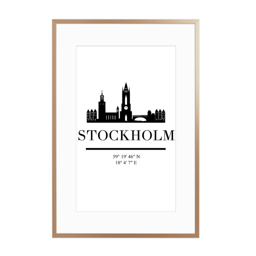 STOCKHOLM SWEDEN BLACK SKYLINE