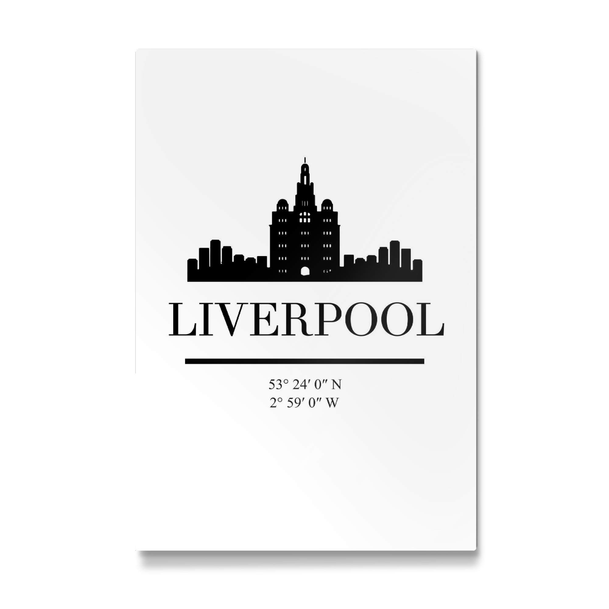 Galerie-Print "LIVERPOOL ENGLAND BLACK SKYLINE" 30x20 cm artboxONE
