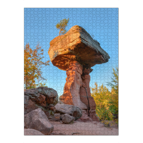 Puzzle Ravensburger "Teufelstisch Pfälzerwald" artboxONE - Natur - Rheinland-pfalz,Felsen,Hinterweidenthal,Teufelstisch,Pfälzerwald,Natur