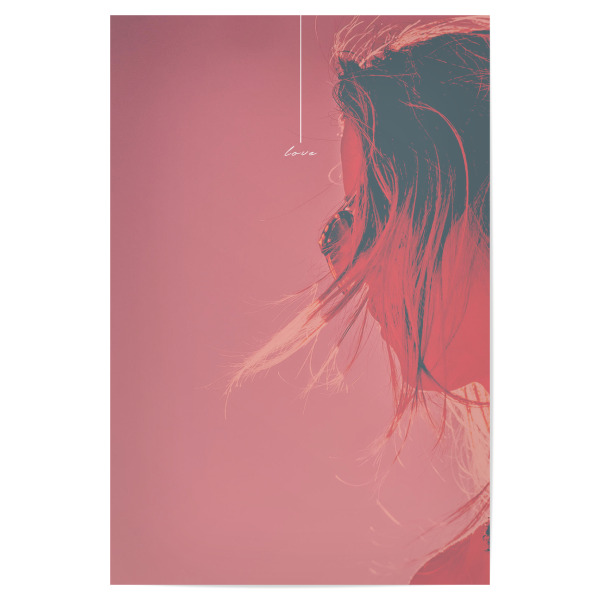 Poster 30x20 cm "Summer love" artboxONE - Abstrakt - Mädchen,Girl,Sommer,Summer,Vibes,Good,Feeling,Strand,Farben,Frau