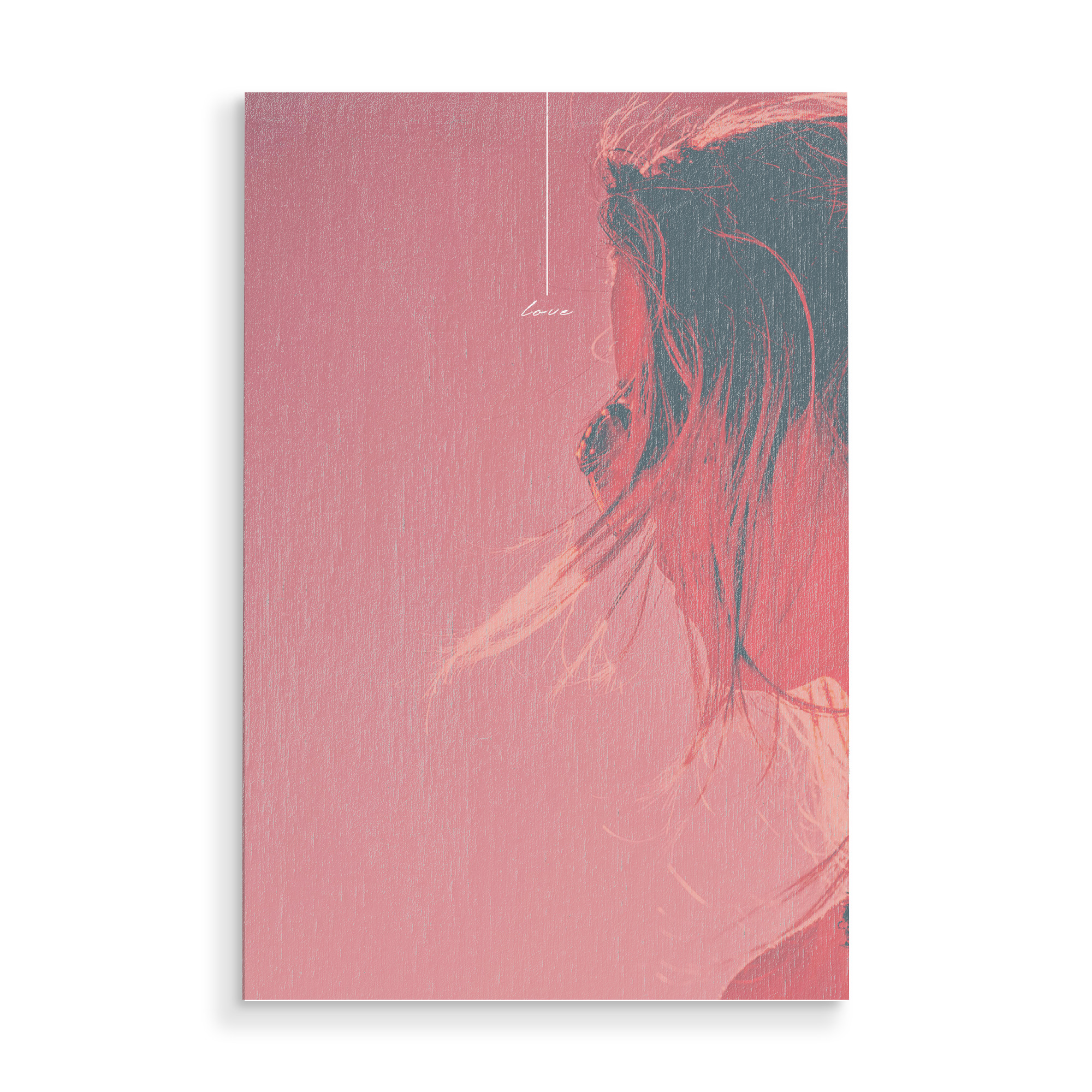 Holzbild "Summer love" artboxONE - Abstrakt - Mädchen,Girl,Sommer,Summer,Vibes,Good,Feeling,Strand,Farben,Frau