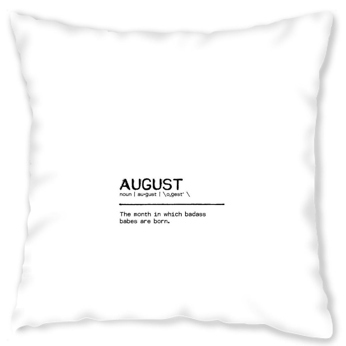 Design-Kissen "August Quote Badass Babe" artboxONE - Typografie,Schwarzweiߟ,Lustig