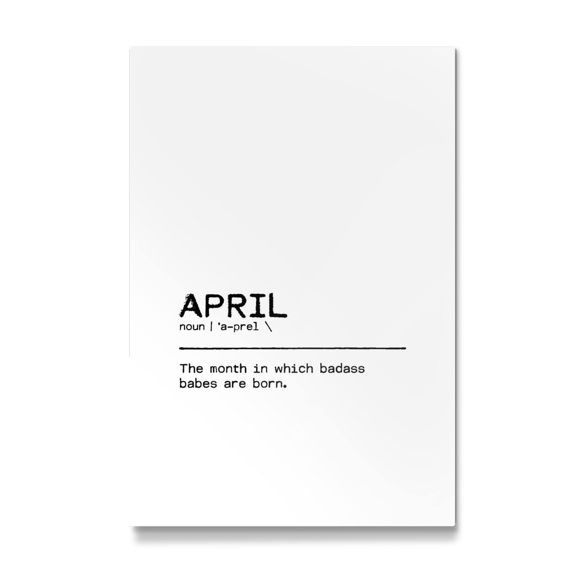 Galerie-Print "April Quote Badass Babe" 75x50 cm artboxONE