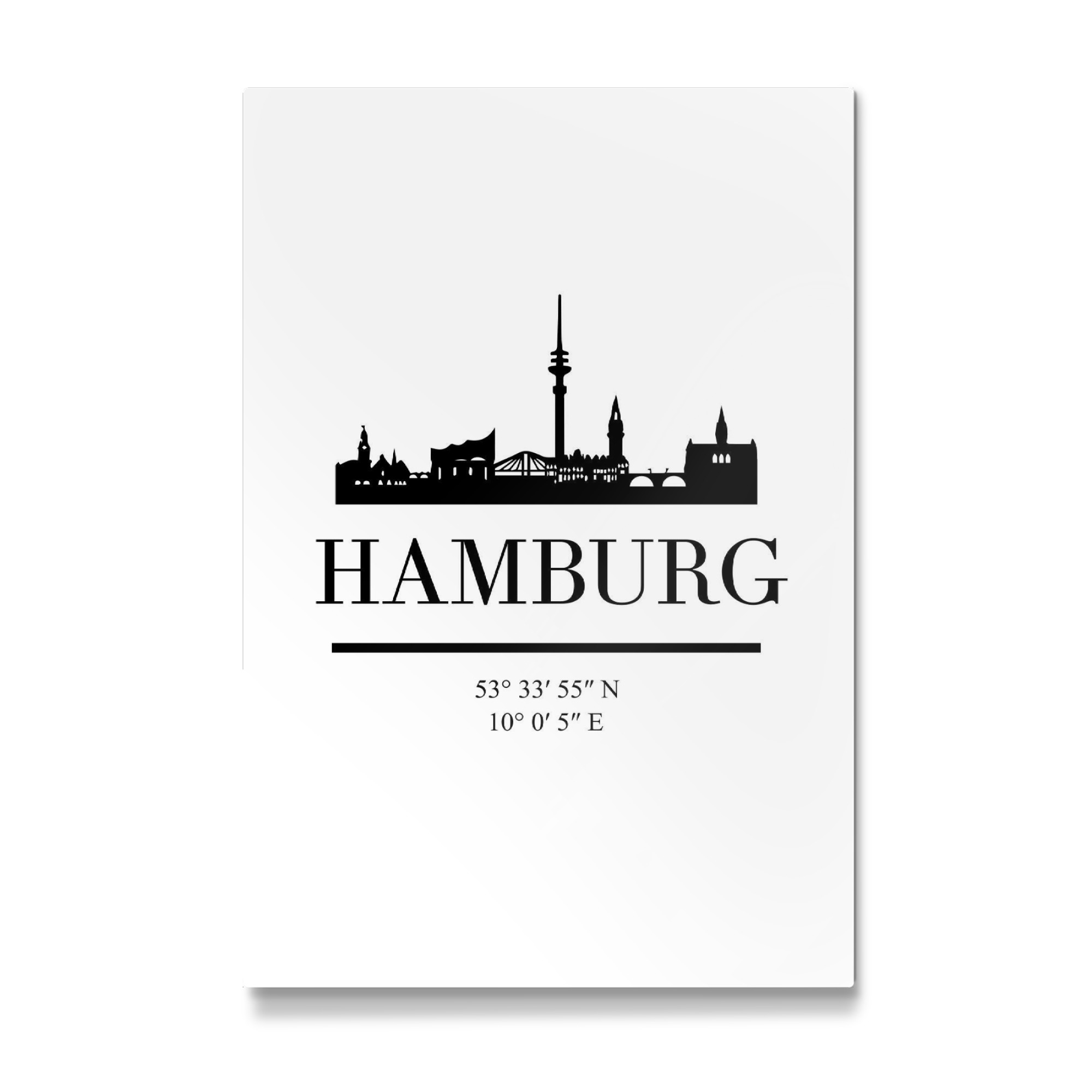 Galerie-Print "HAMBURG GERMANY BLACK SKYLINE ART" 75x50 cm artboxONE