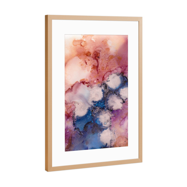 Poster mit Rahmen Kupfer "Ink no.one" artboxONE - Abstrakt - Tinte,Abstrakt,Farbklecks,Tintenklecks,Tintenfleck,Abstract,Ink,Colorful,Bunt