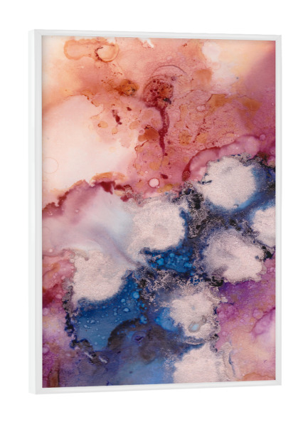 Poster mit weißem Rahmen "Ink no.one" artboxONE - Abstrakt - Tinte,Abstrakt,Farbklecks,Tintenklecks,Tintenfleck,Abstract,Ink,Colorful,Bunt