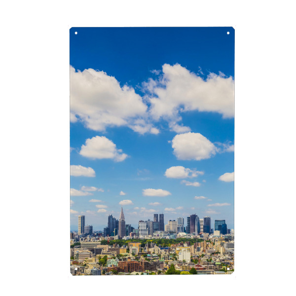 Holzbild "Die Skyline von Shinjuku, Tokio" artboxONE - Architektur,Reise / Asien,Städte / Tokio