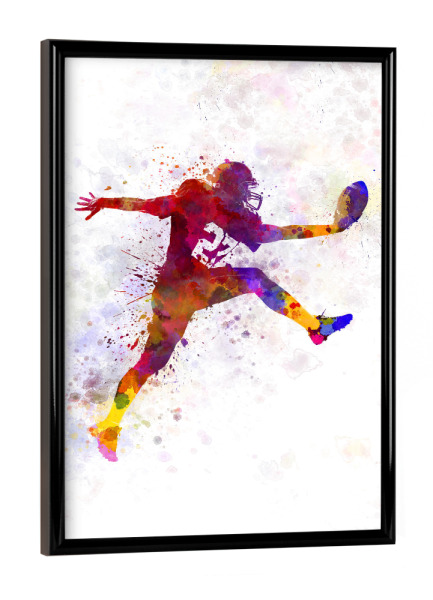 Poster mit schwarzem Rahmen "American football touchdown" artboxONE - Für Kinder,Abstrakt,Sport,Sport / Fußball,Für Papa