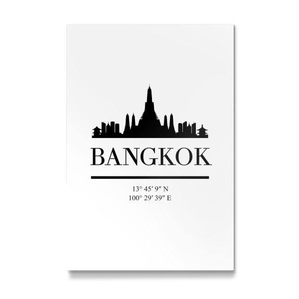 Galerie-Print "BANGKOK THAILAND BLACK SKYLINE ART" 30x20 cm artboxONE