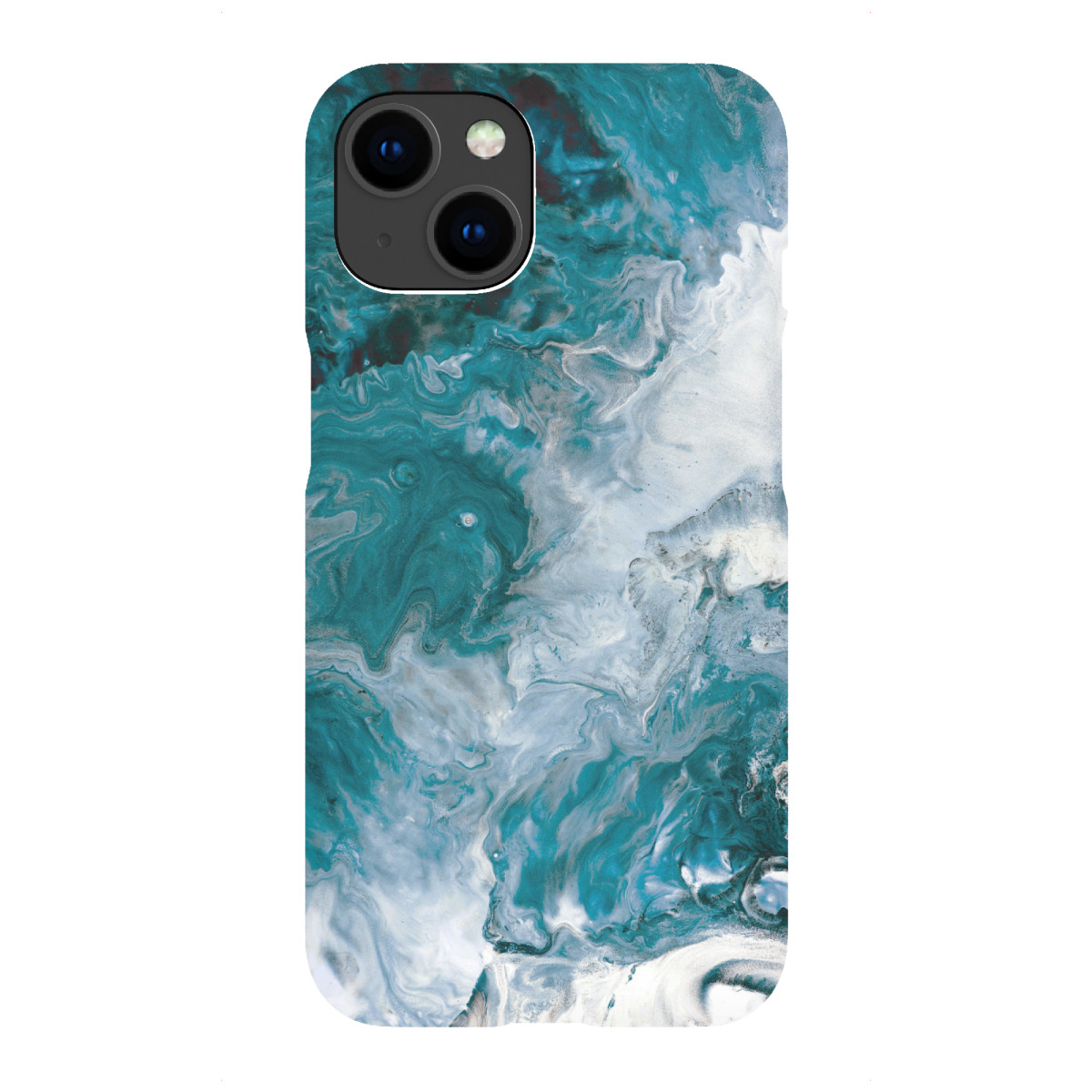 "Teal Abstract Art"für iPhone - Premium-Case Handyhülle artboxONE