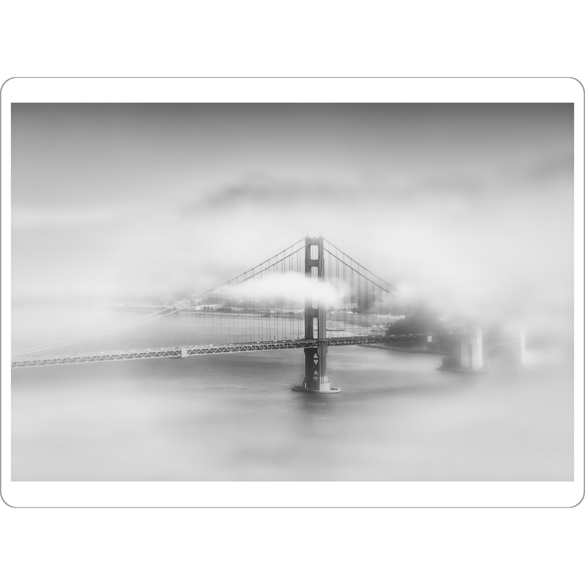 Tischset "Golden Gate Bridge im Nebel" artboxONE - Schwarzweiß,Städte / San Francisco - San fancisco,Brücke,Usa - Bild san fancisco