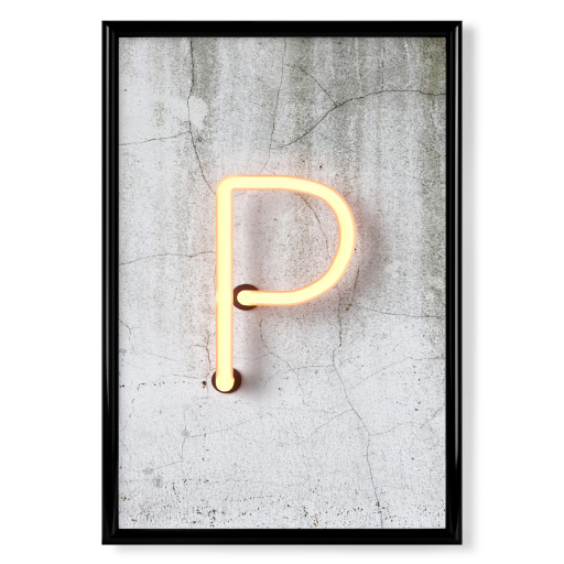 Neon Alphabet On - P