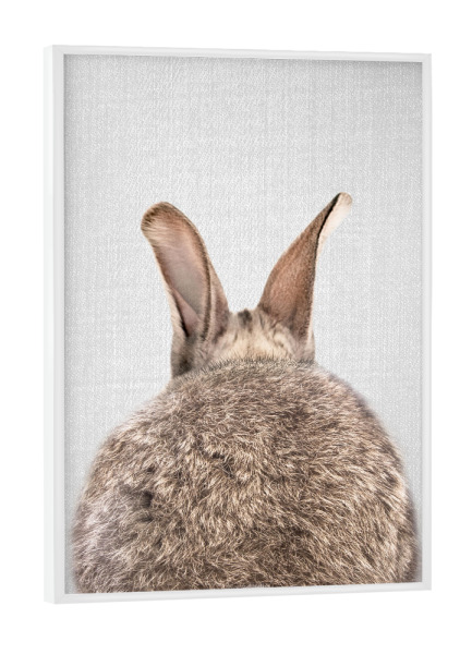 Poster mit weißem Rahmen "Rabbit Tail - Colorful" artboxONE - Für Kinder,Tiere