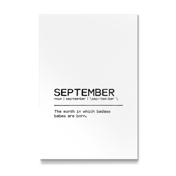 Galerie-Print "September Quote Badass Babe" 30x20 cm artboxONE