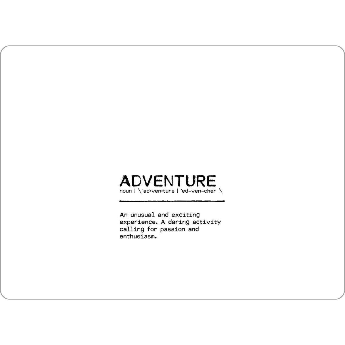 Tischset "Adventure Quote" artboxONE - Typografie,Reise,Schwarzweiß