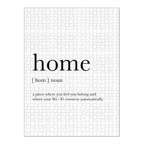 Puzzle Ravensburger "Home Definition" artboxONE - Typografie,Schwarzweiß,Lustig
