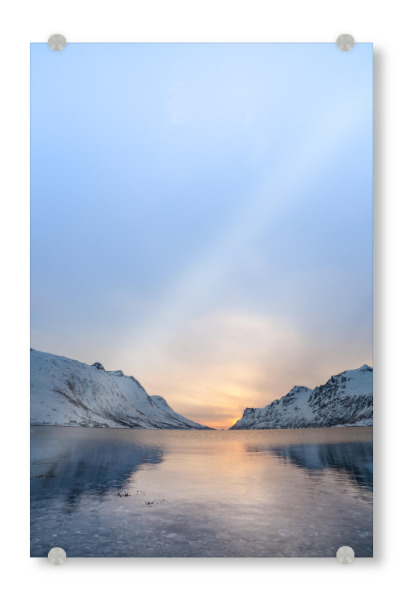 Acrylglasbild "Winterfjord" artboxONE - Natur - Fjord,Norwegen,Küste