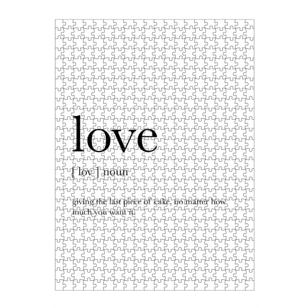 artboxONE Puzzle "Love Definition" artboxONE - Typografie,Schwarzweiß,Liebe