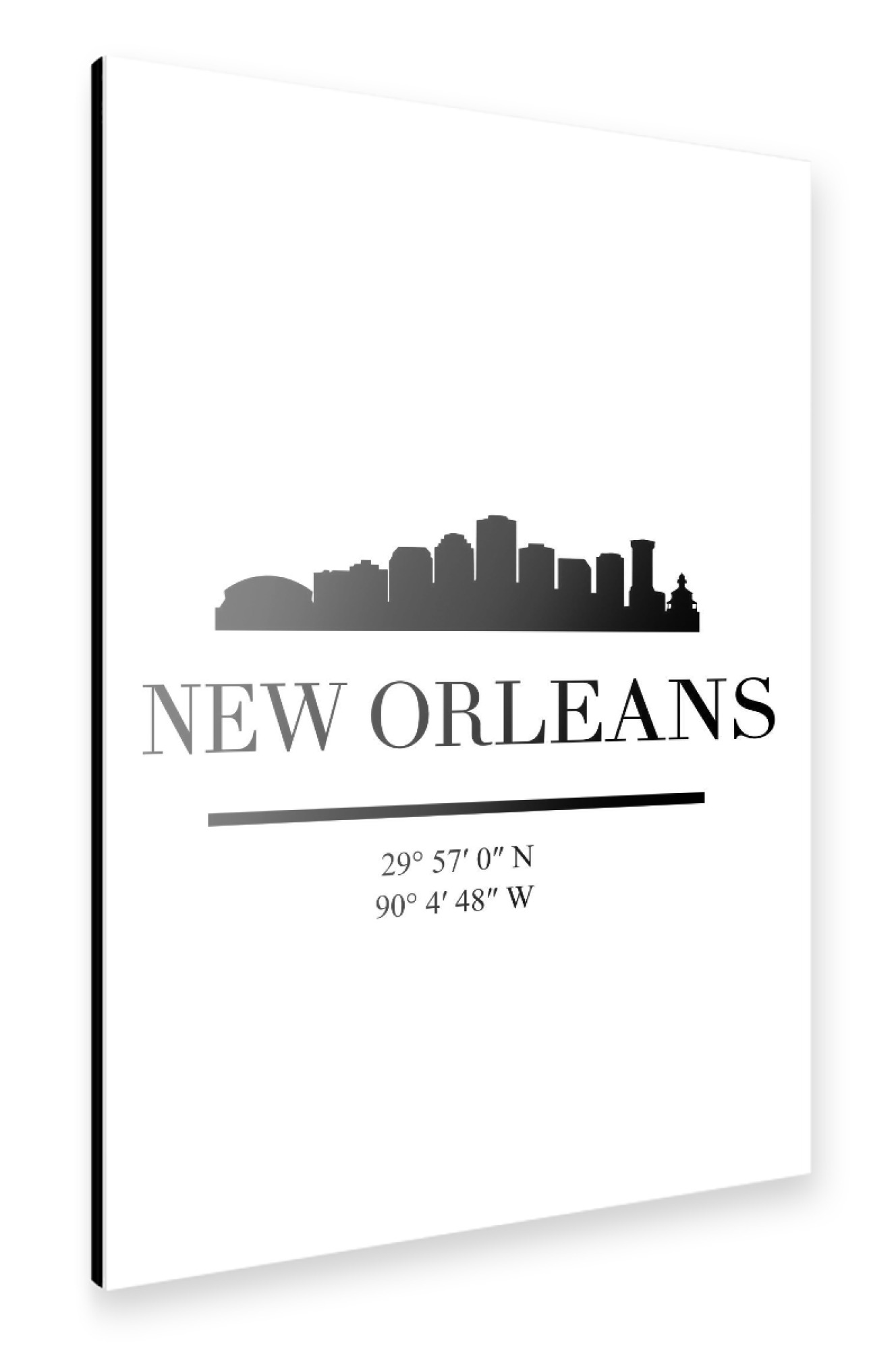 Alu-Dibond "NEW ORLEANS LOUISIANA SKYLINE ART" 75x50 cm artboxONE