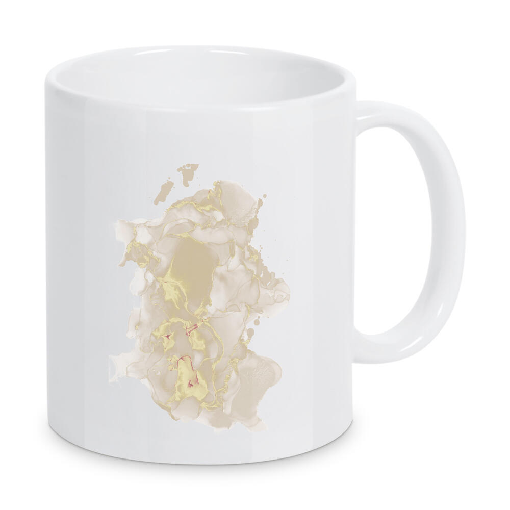 Tasse "Aquarell Abstraktion in beige" artboxONE - Abstrakt,Marmor - Abstrakt,Fleck,Beige,Gold,Farbe,Aquarell,Marmor