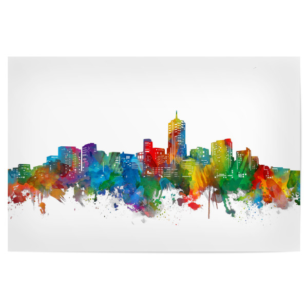 Poster "Denver skyline watercolor" artboxONE - Städte,Städte / Weitere - Denver,Colorado,Skyline,Usa,America