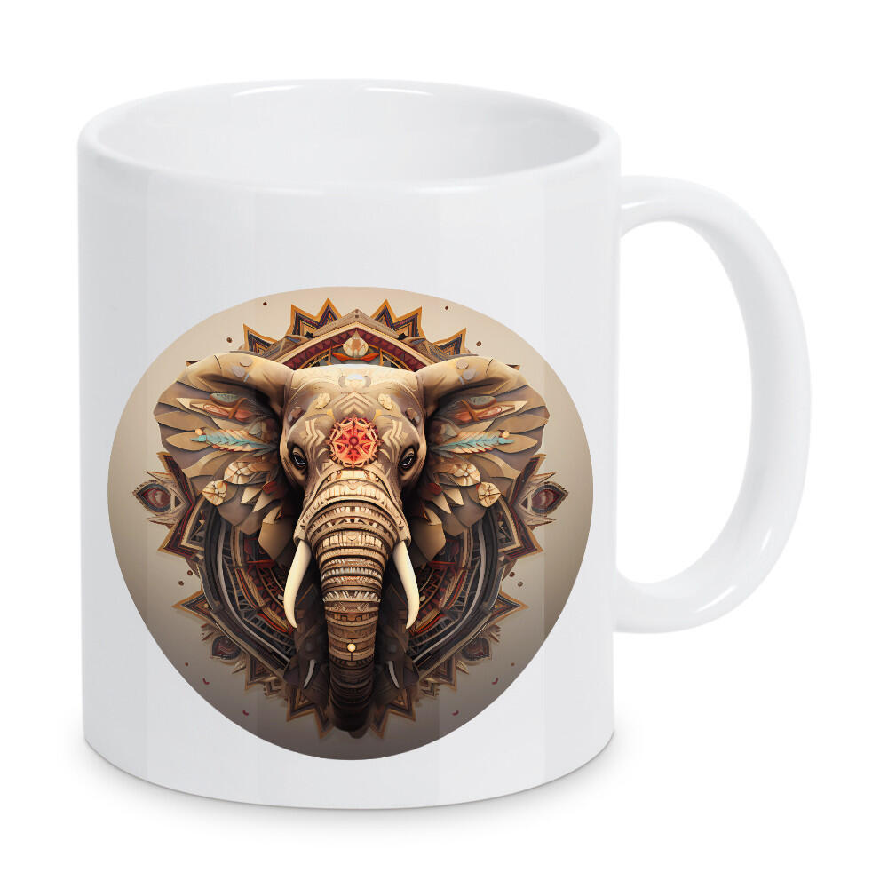 Tasse "Mandala Tiere Elefant 2" artboxONE - Natur,Tiere,Abstrakt - Mandala,Natur,Zen,Yoga,Indie,Meditation,Boho,Buddha,Spirituell,Namaste,Tier,Elefant