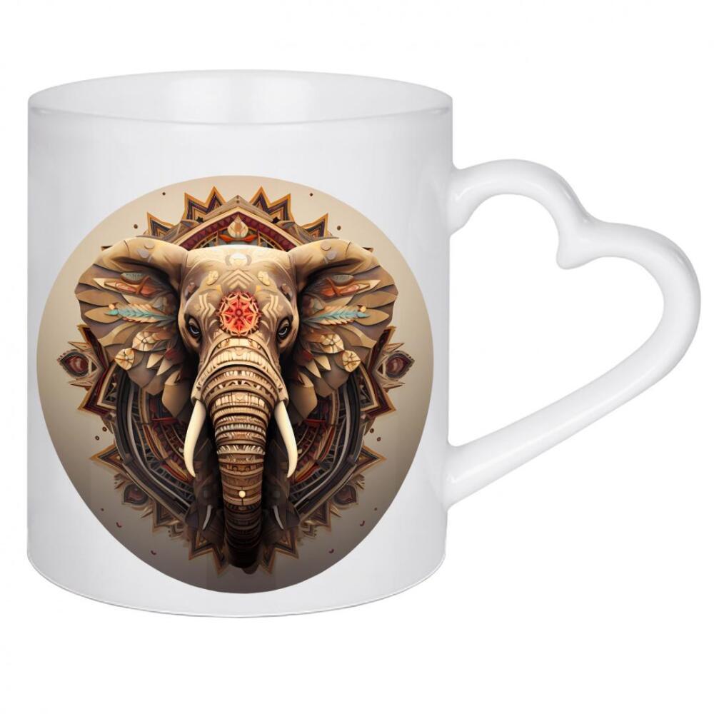 Herztasse "Mandala Tiere Elefant 2" artboxONE - Natur,Tiere,Abstrakt