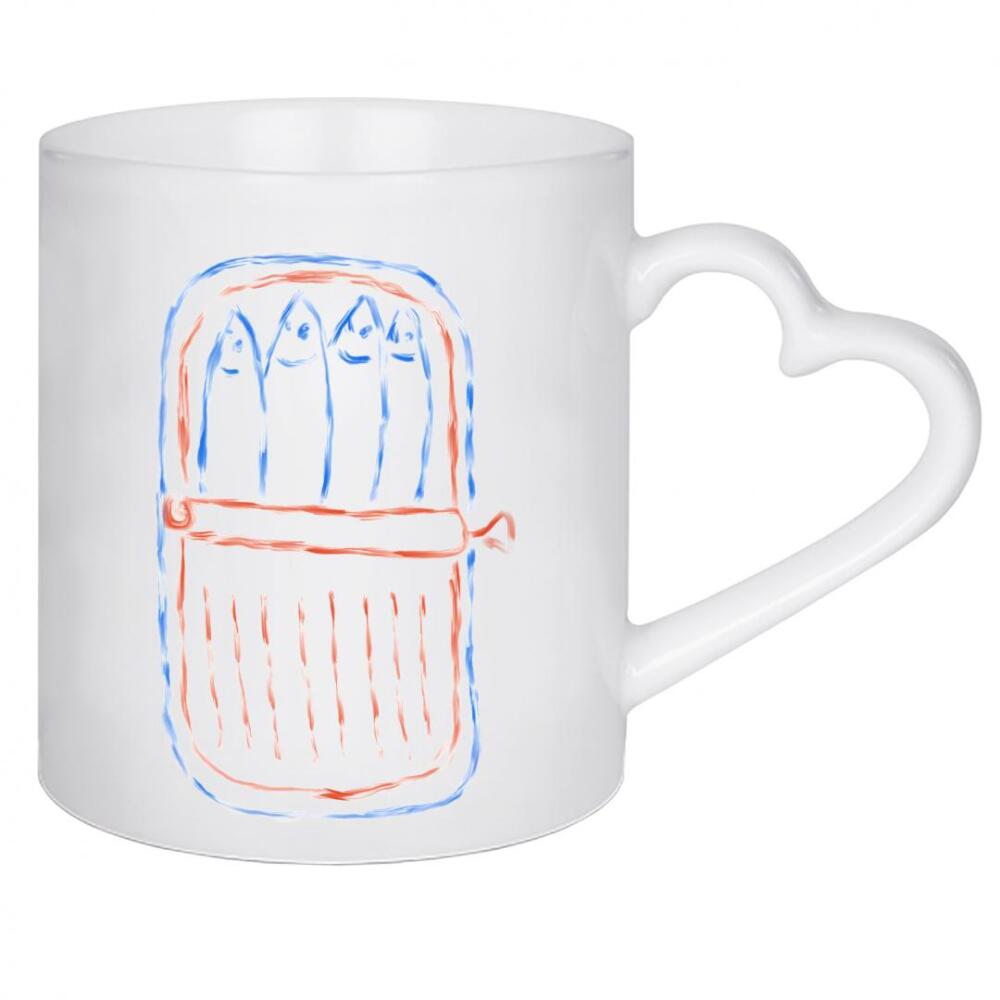 Herztasse "Fitting the box" artboxONE - Tiere,Unterwasser - Fitting the box,Fisch,Konserven,Dose,Tiere