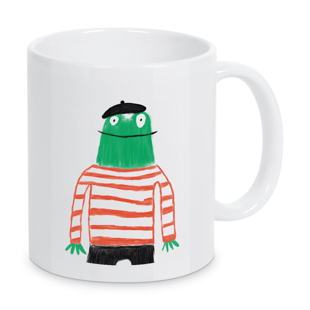 Tasse "French Frog" artboxONE - Tiere,Menschen,Lustig - Frosch,Tier,Mensch,Französisch,Frankreich,Bunt,Schnurrbart,Lustig