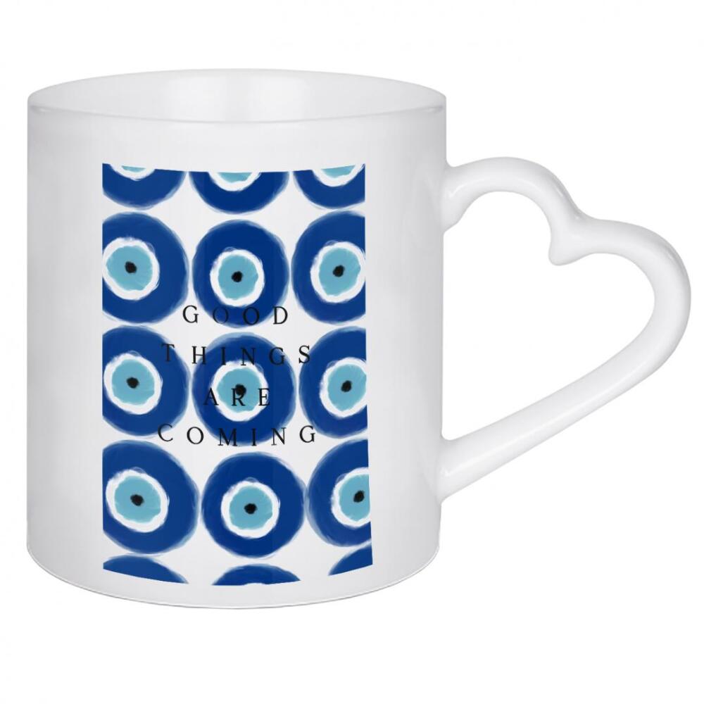 Herztasse "Good things - are coming" artboxONE - Typografie,Abstrakt,Menschen