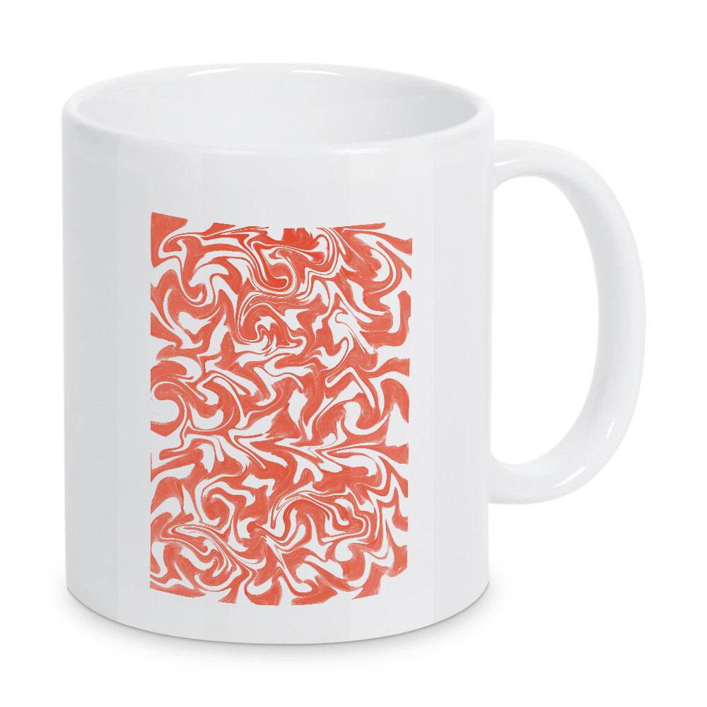 Tasse "Red Waves" artboxONE - Abstrakt,Geometrie - Geometrie,Abstrakt,Malerei,Rot,Wellen