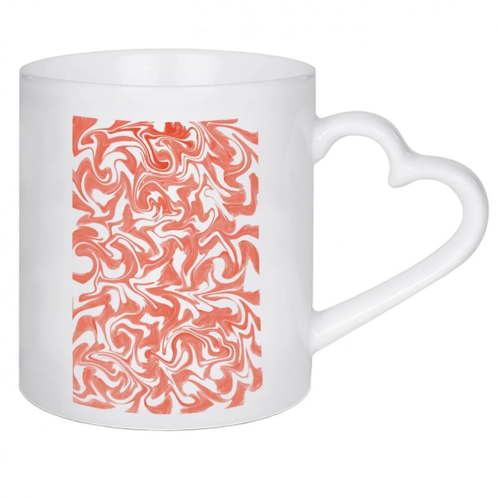 Herztasse "Red Waves" artboxONE - Abstrakt,Geometrie - Geometrie,Abstrakt,Malerei,Rot,Wellen