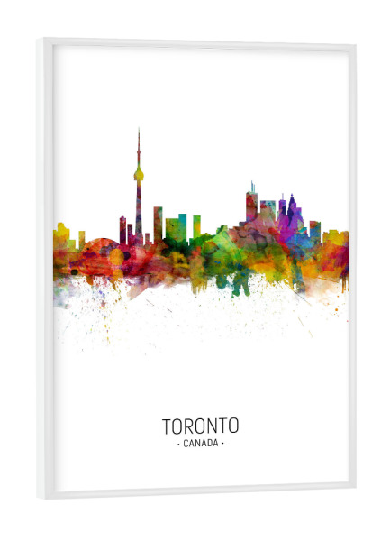 Poster mit weißem Rahmen "Toronto Skyline Portrait" artboxONE - Städte - Toronto,Stadtbild,Kanada