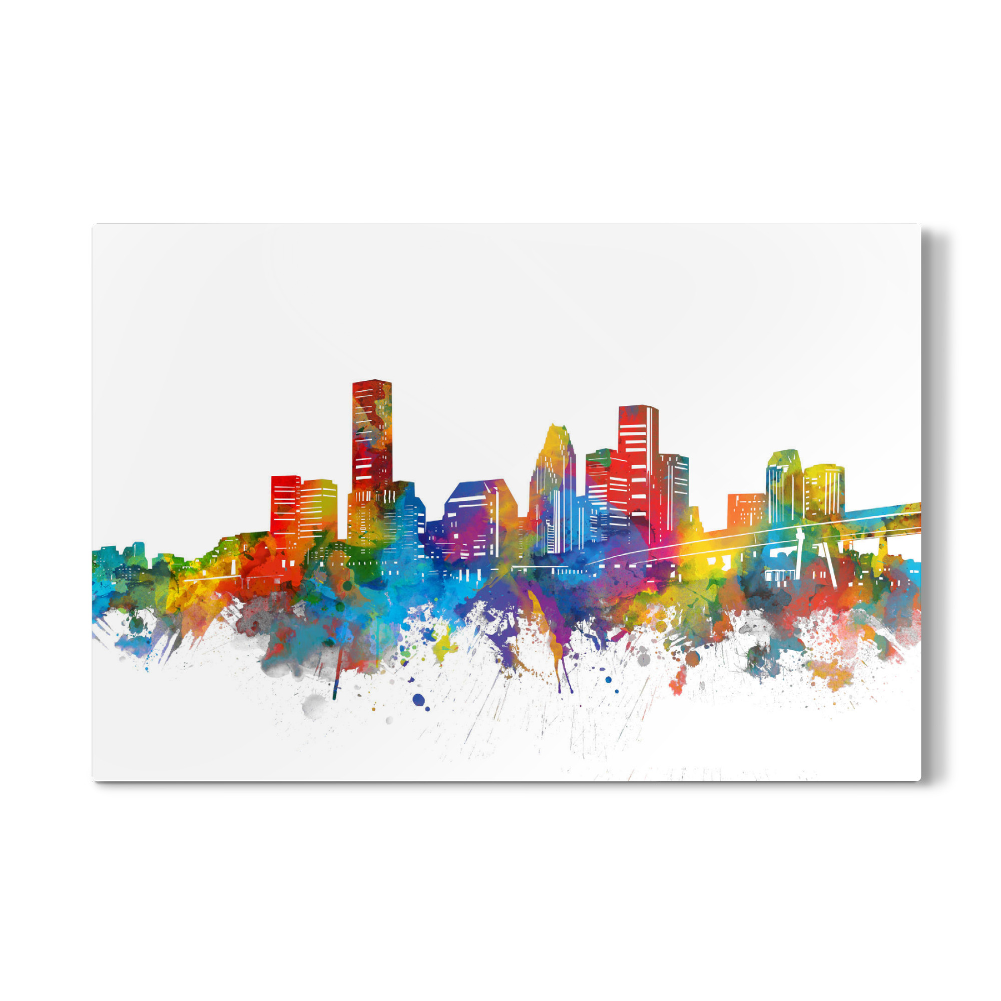Galerie-Print "Houston skyline watercolor" 75x50 cm artboxONE