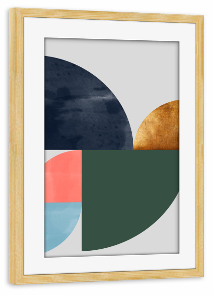 Poster mit Rahmen kiefer "Colorful abstraction" artboxONE - Abstrakt,Geometrie