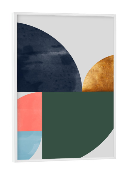 Poster mit weißem Rahmen "Colorful abstraction" artboxONE - Abstrakt,Geometrie
