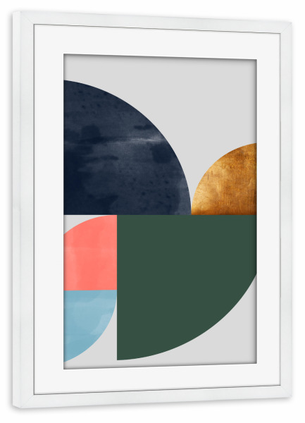 Poster mit Rahmen weiß "Colorful abstraction" artboxONE - Abstrakt,Geometrie
