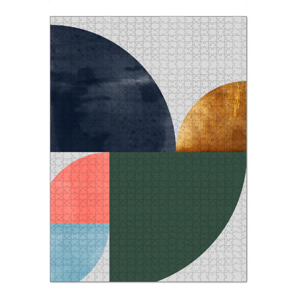 Puzzle Ravensburger "Colorful abstraction" artboxONE - Abstrakt,Geometrie - Abstrakt,Modern,Muster,Kreise,Geometrisch,Geometry,Abstract,Circles,Form