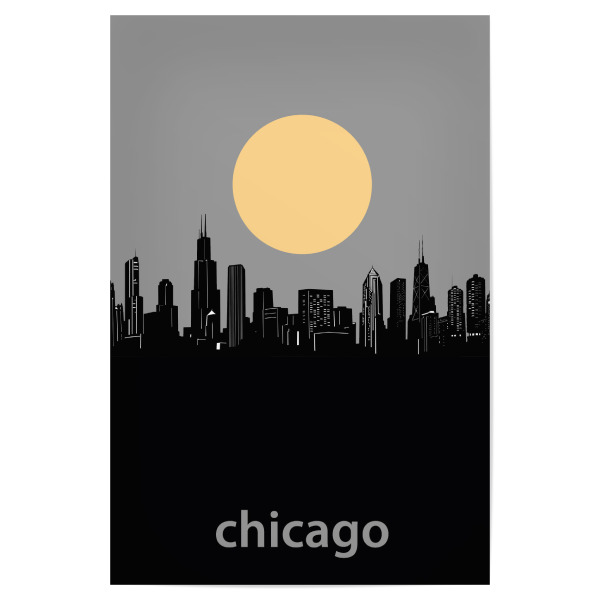 Poster 30x20 cm "Chicago skyline minimalism" artboxONE - Städte,Städte / Chicago
