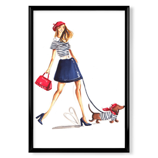 Parisienne with Wiener Dog