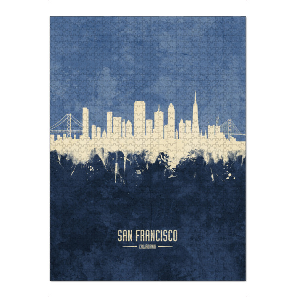 Puzzle Ravensburger "San Francisco Skyline Navy" artboxONE - Städte / San Francisco - San francisco,California - Bild san francisco