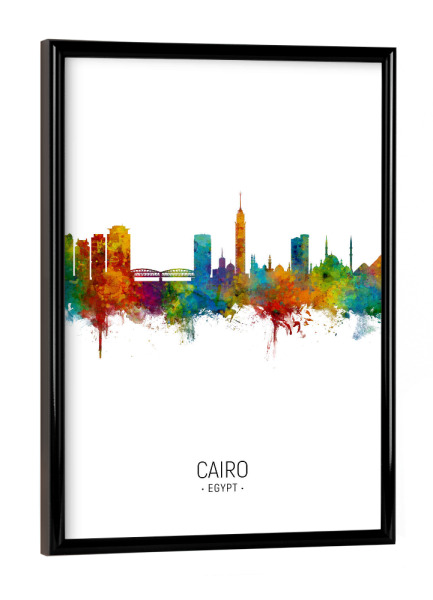 Poster mit schwarzem Rahmen "Cairo Skyline Portrait" artboxONE - Städte - Cairo,Egypt