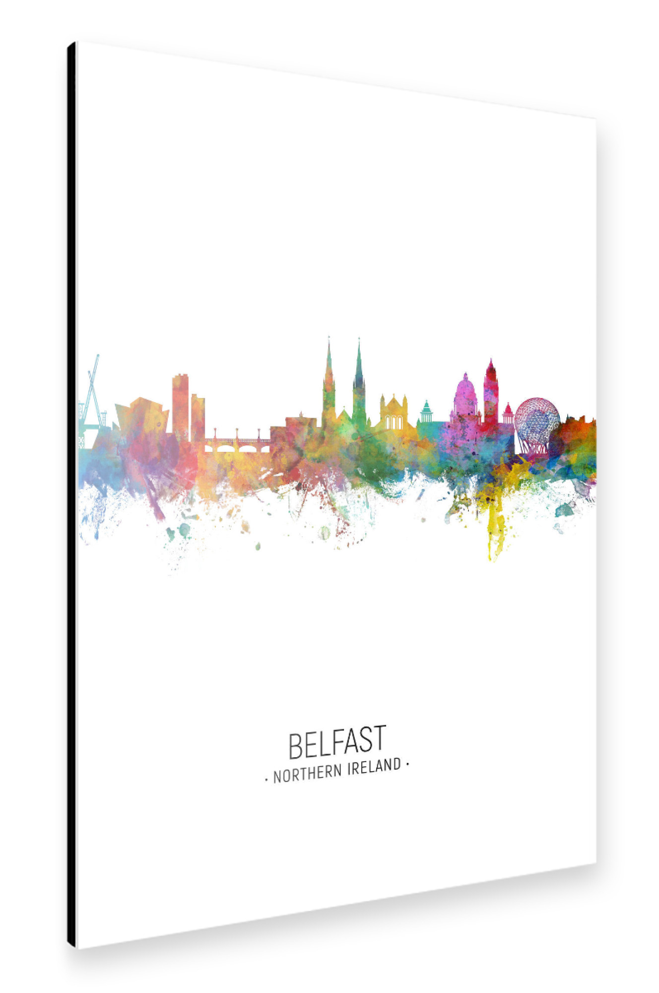 Alu-Dibond "Belfast Skyline Portrait" 30x20 cm artboxONE