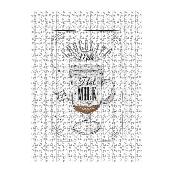 Puzzle Ravensburger "Coffee chocolate milk wood" artboxONE - Essen & Trinken,Schwarzweiß