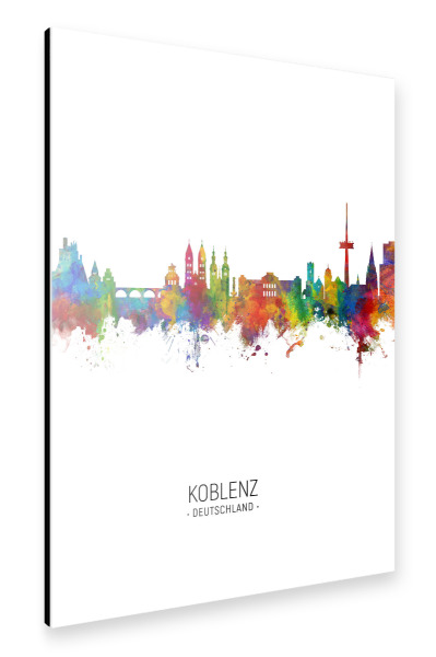 Alu-Dibond "Koblenz Skyline Portrait" 30x20 cm artboxONE