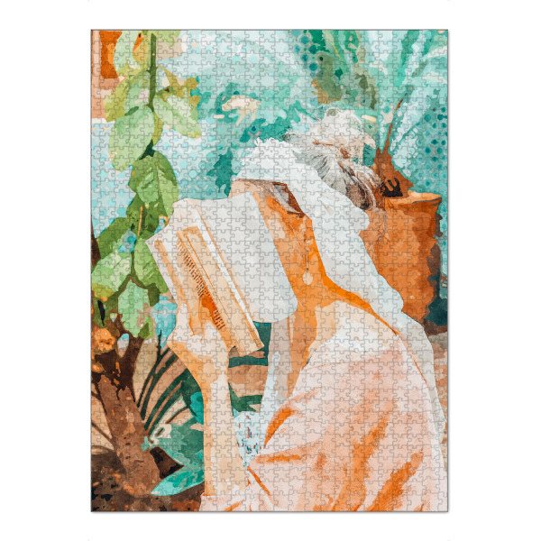 Puzzle Ravensburger "Turkish Reader | Morocco Travel" artboxONE - Menschen,Fashion