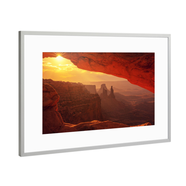Poster mit Rahmen Silber "Canyonlands Farbspiel" artboxONE - Natur,Reise