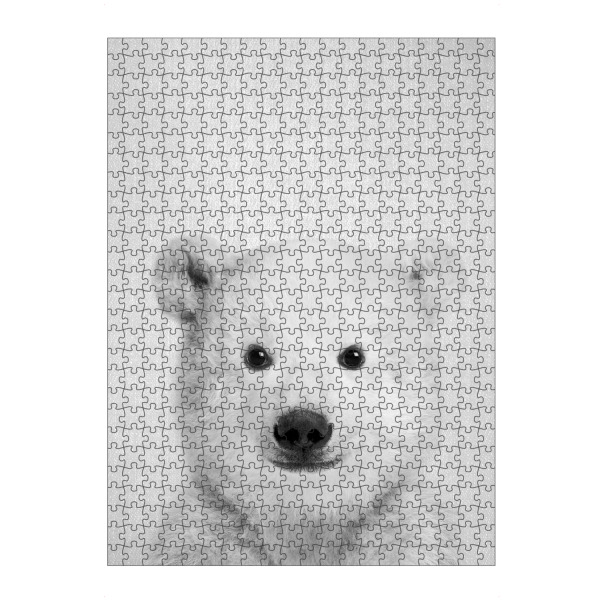 Puzzle Ravensburger "Baby Polar Bear - Black & White" artboxONE - Für Kinder,Tiere,Schwarzweiß