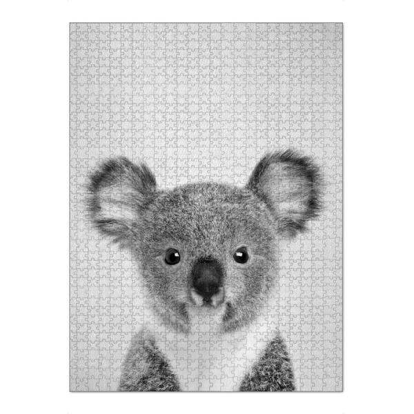Puzzle Ravensburger "Baby Koala - Black & White" artboxONE - Für Kinder,Tiere,Schwarzweiß
