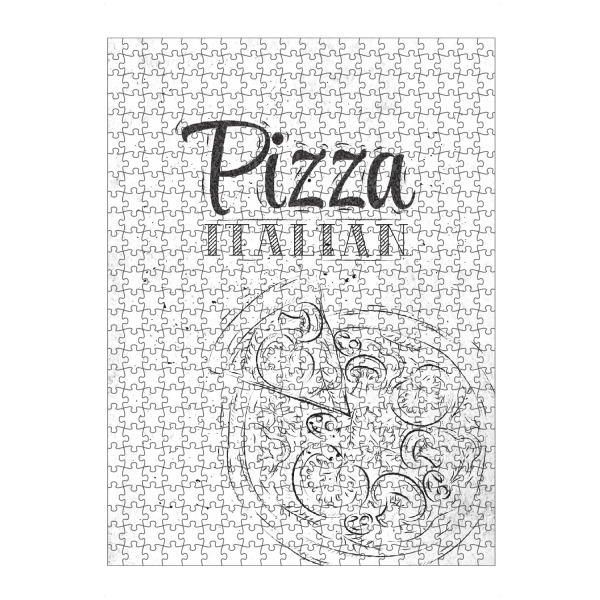 Puzzle Ravensburger "Pizza italian dirty paper" artboxONE - Essen & Trinken - Pizza,Slice pizza,Italian,Traditional,Slice - Bild pizza